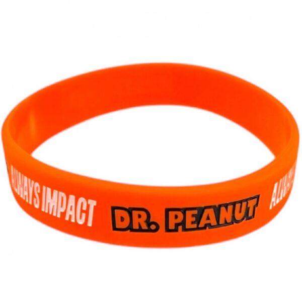 Pulseira de Silicone Dr Peanut - Cor: Laranja